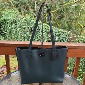Coach Willow Dark Green Tote
